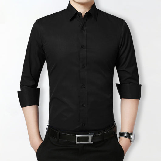 Camisa Ejecutiva de Manga Larga Estilo Coreano para Novio y Padrino - Image 2