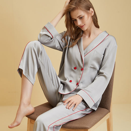 Pijama Largo de Seda Hielo Premium - Conjunto Elegante y Transpirable - Image 11