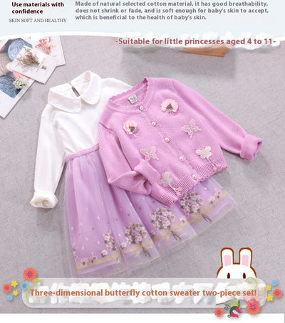 Conjunto Infantil Elegante: Falda y Suéter Manga Larga - Image 17