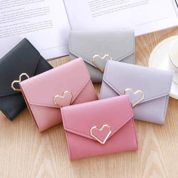 Billetera Compacta Coreana con Cierre Magnético - Monedero Minimalista para Mujer