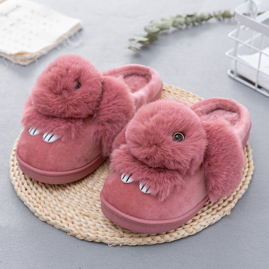 Pantuflas de Conejo Cálidas para Mujer - Diseño Infantil en Algodón Resistente