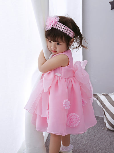 Vestido de Princesa Floral para Niña - Elegancia Primavera y Verano - Image 2