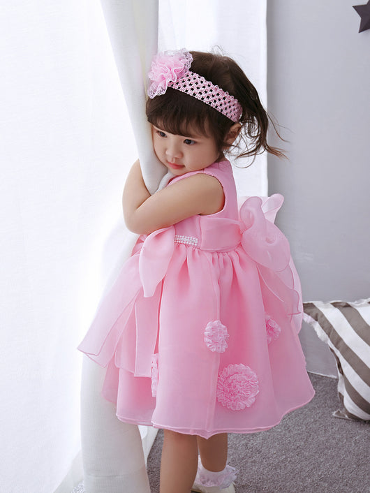 Vestido de Princesa Floral para Niña - Elegancia Primavera y Verano - Image 2