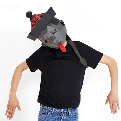 Máscara de Zombi Molde de Papel Creativo - Careta Aterradora - Image 9