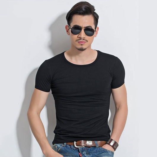 Playera Básica de Verano para Hombre - Colores Sólidos - Image 25