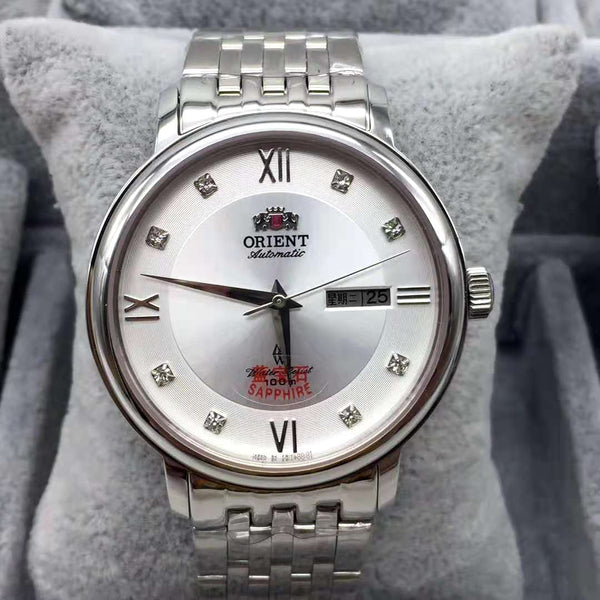 Reloj Mecánico Automático con Cristal de Zafiro y Correa Sólida