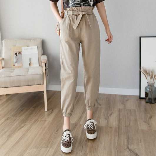 Pantalones Harem Cropped Sueltos - Image 3