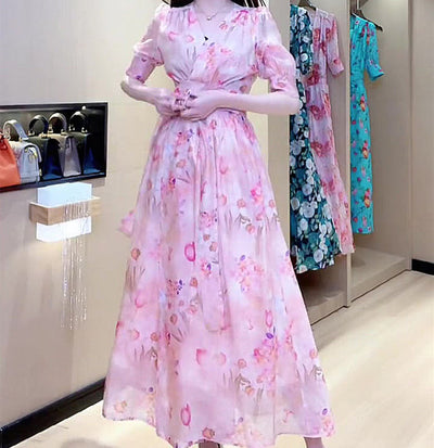 Vestido Estampado Floral con Cordones Ajustables