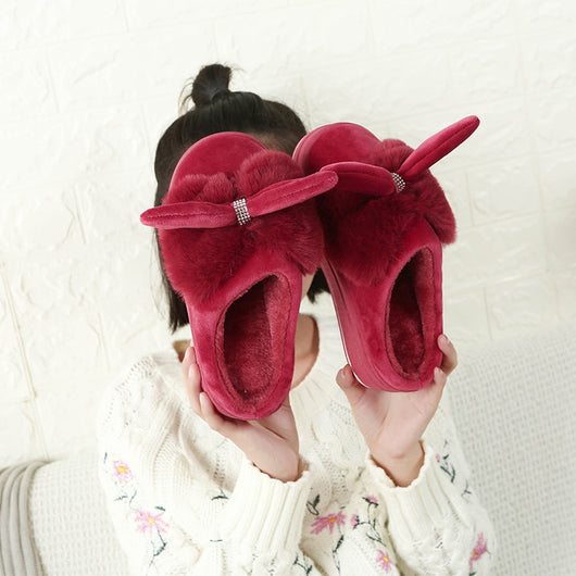 Pantuflas de Invierno Tipo Tacón Alto con Suela Gruesa y Forro de Algodón - Image 10