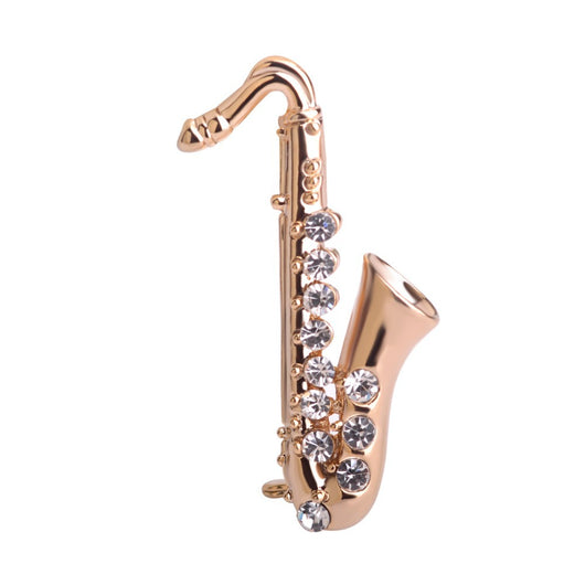 Broche de Saxofón con Diamantes - Joya Musical Elegante - Image 10