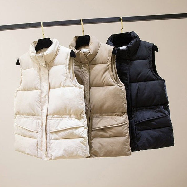 Chaleco Acolchado de Algodón para Mujer - Abrigo Otoño e Invierno