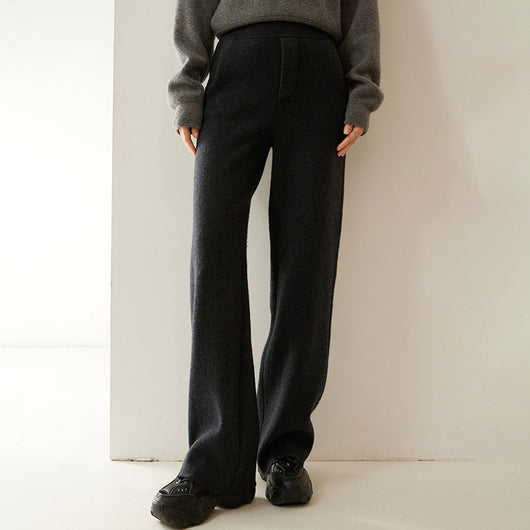 Pantalones de Cashmere Anchos de Cintura Alta - Diseño Elegante y Favorecedor - Image 10