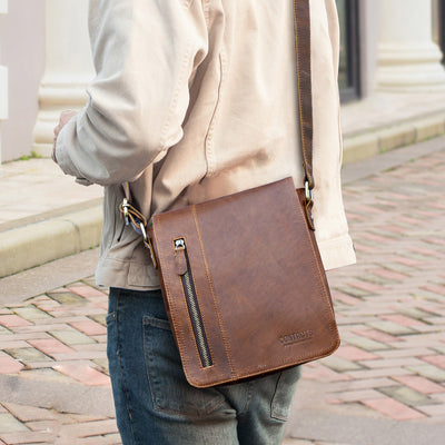 Bolsa Mensajero de Cuero Genuino para Hombre - Estilo Europeo y Americano - Image 10