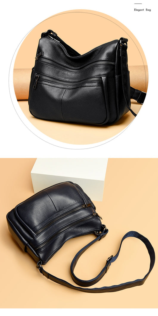 Bolso Mensajero de Cuero Genuino Primera Capa - Estilo Profesional - Image 20
