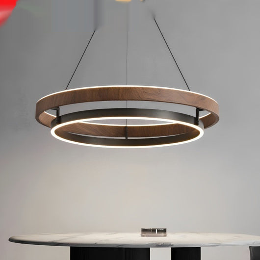 Lámpara de Techo Minimalista Moderna con Acabado Madera Italiana - Image 2