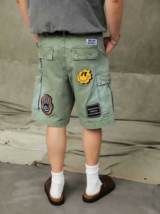 Shorts Cargo Vintage Desgastados con Bordados - Image 7