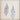 Narrow Oval Leather Earrings in Sandy White Floral 225b