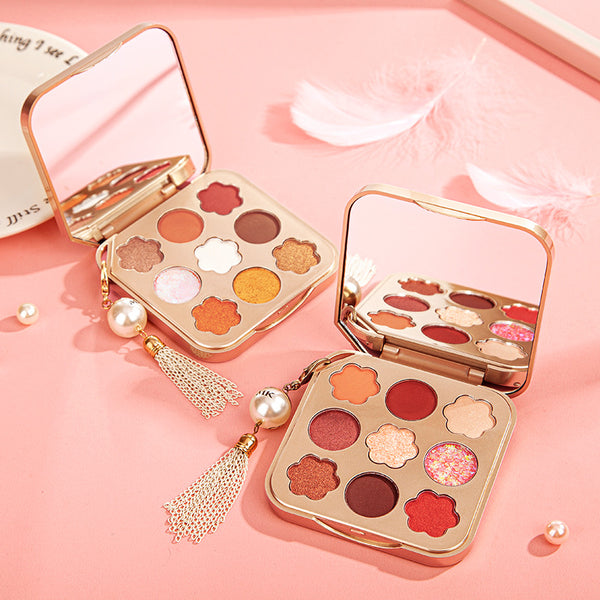 Paleta de Sombras Diamante Perlado Mate Impermeable de 9 Colores de Larga Duración