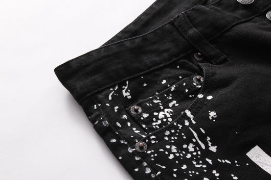Pantalón Denim Elástico con Estilo Urbano Americano - Image 3