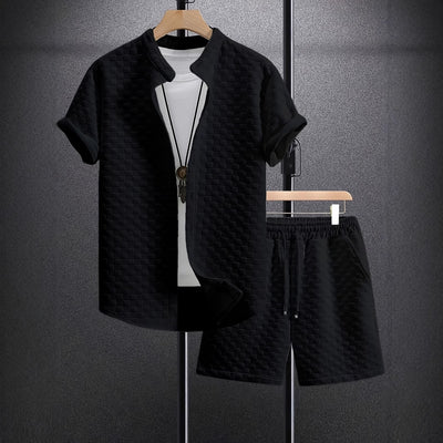 Camisa Casual Jacquard de Manga Corta para Hombre - Image 4