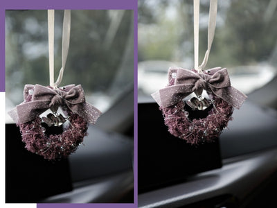Ambientador Floral Preservado Estilo Mori para Auto - Diseño Morado Artesanal - Image 5
