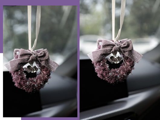 Ambientador Floral Preservado Estilo Mori para Auto - Diseño Morado Artesanal - Image 5