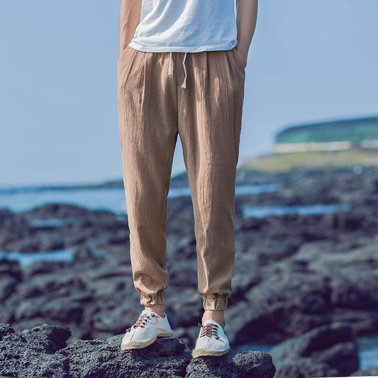 Pantalones Cortos de Lino Plisados para Hombre - Cómodos y Versátiles - Image 2