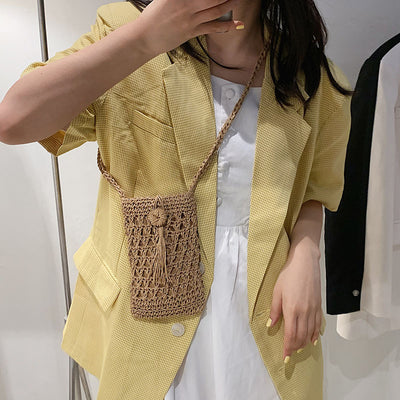 Bolso Bandolera de Paja Tejida - Versátil y Elegante - Image 9