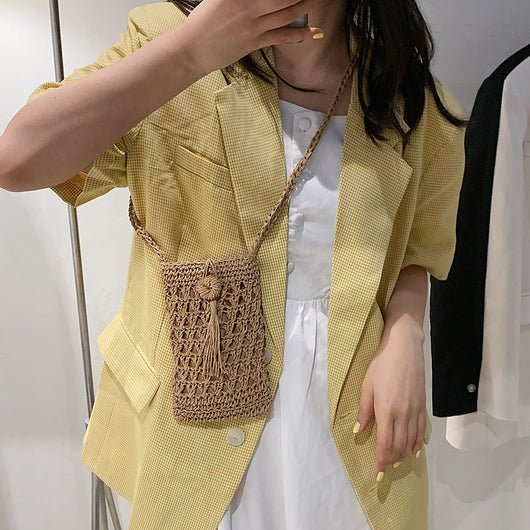 Bolso Bandolera de Paja Tejida - Versátil y Elegante - Image 9