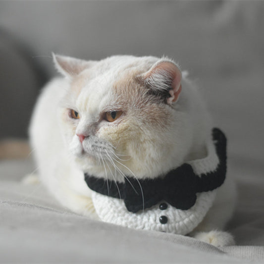 Cuello Tejido para Gato con Sombrero de Mago y Corbata de Caballero - Image 2