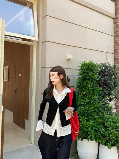 Blusa Falsa Dos Piezas de Manga Larga para Mujer - Image 11