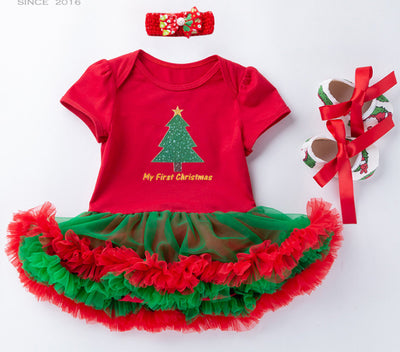 Vestido Navideño Infantil de Malla con Diseño Cartoon - Image 26