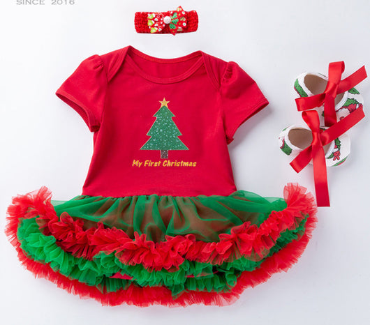 Vestido Navideño Infantil de Malla con Diseño Cartoon - Image 26