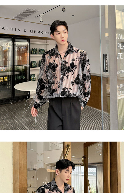 Camisa Casual Hombre con Tejido Calado Jacquard - Image 9