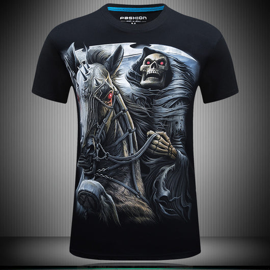 Playera 3D Cuello Redondo Suelta Manga Corta para Hombre - Image 3