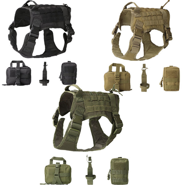 Chaleco Táctico de Entrenamiento Canino con Kit de Rescate y Cuerda