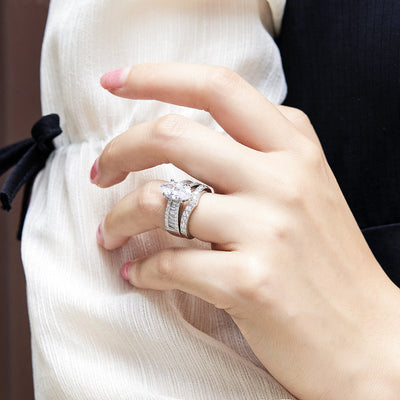 Anillo de Plata Esterlina S925 para Mujer con Circonitas Incrustadas - Image 4