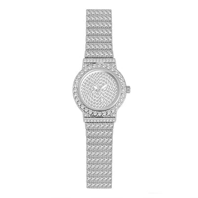 Reloj de Pulsera para Mujer con Cadena y Diamantes Completos