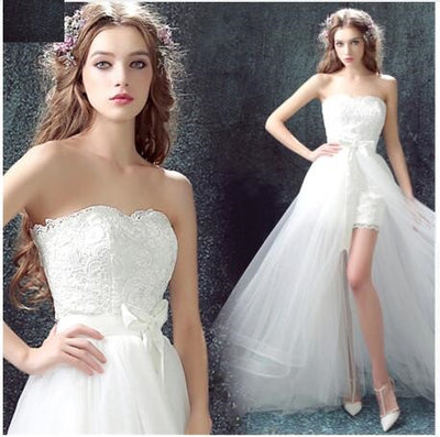 Vestido de Novia Sirena con Falda Desmontable y Encaje Tul - Image 10