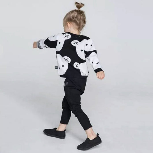 Suéter Tejido Oso Blanco y Negro para Bebés Niños y Niñas - Image 11