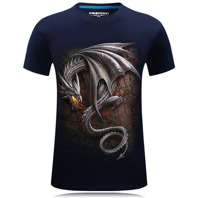 Playera Oversized Dragón Asiático - Cuello Redondo Manga Corta Talla Grande - Image 2