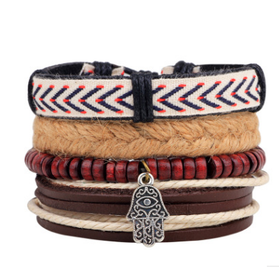 Pulseras de Cuero con Abalorios Artesanales - Image 20