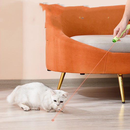 Juguete Interactivo para Gatos con Luz Infrarroja y Plumas - Vara de 3 Secciones - Image 7