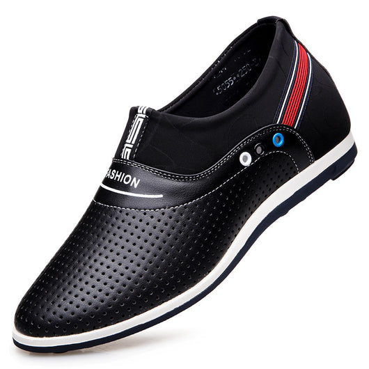 Zapatos Casuales Coreanos con Alzas Invisibles y Diseño Calado para Hombre - Image 5