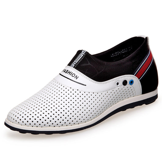 Zapatos Casuales Coreanos con Alzas Invisibles y Diseño Calado para Hombre - Image 8