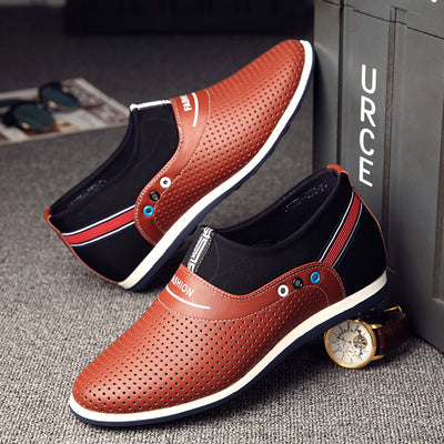 Zapatos Casuales Coreanos con Alzas Invisibles y Diseño Calado para Hombre - Image 3