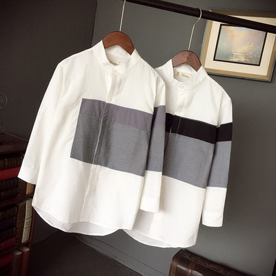 Camisa de Manga Corta con Costuras de 7 Puntos