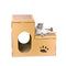 Casa Gato Doble con Escalera y Disco Rascador - Incluye Juguetes de Catnip
