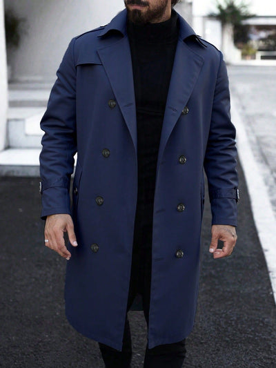 Abrigo Trench Doble Botonadura Casual para Hombre - Image 10