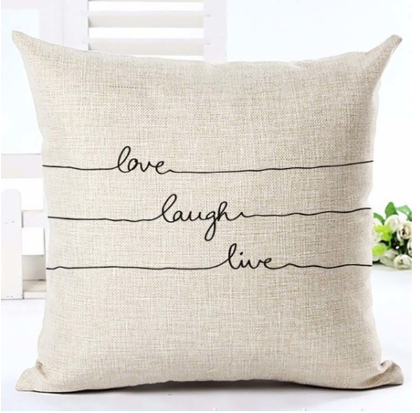 Funda de Almohada Decorativa con Letras en Blanco y Negro - Image 14